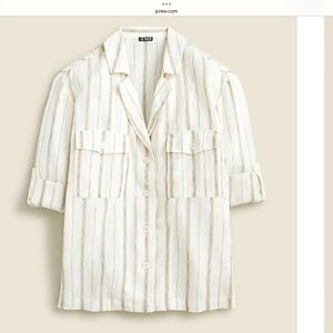 J Crew  Linen Camp shirt